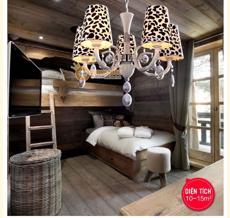 Đèn chùm trẻ em đốm bò sữa dễ thương UHS127-3